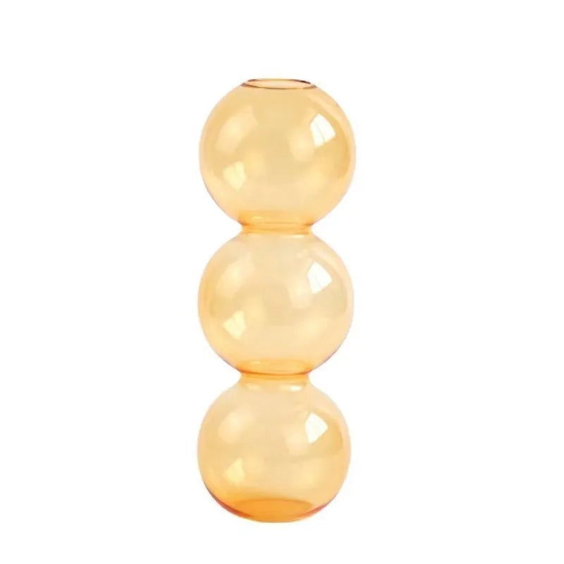 Jarrón Nórdico de Vidrio Burbujas