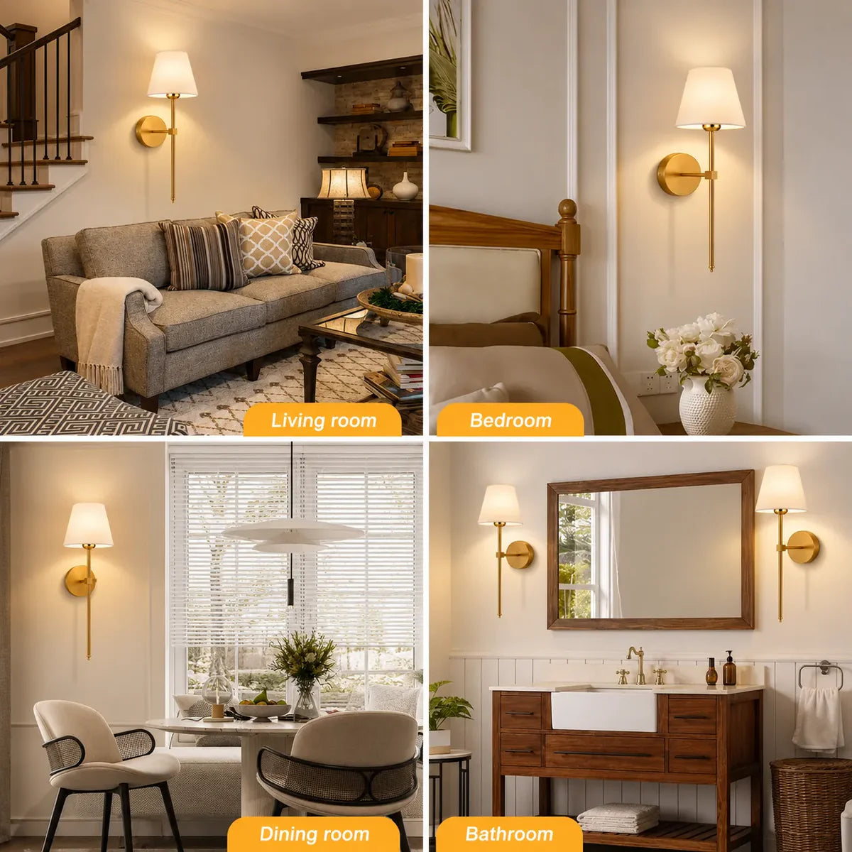 Wireless Wall Lights Classic (Set of 2) by Vellor