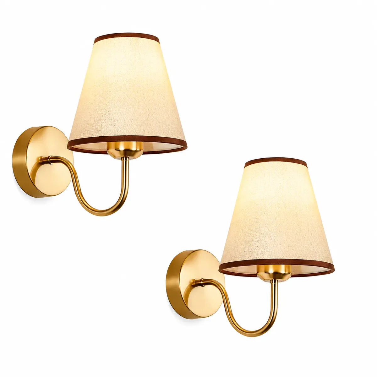 Wireless Wall Lights Curved (Set of 2) by Vellor