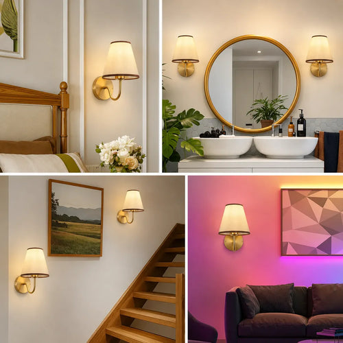 Wireless Wall Lights Curved (Set of 2) by Vellor
