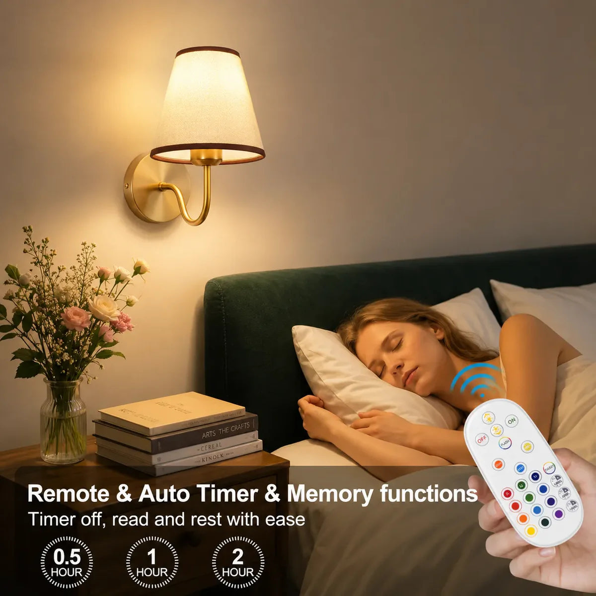 Wireless Wall Lights Curved (Set of 2) by Vellor