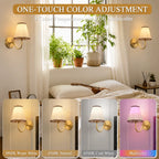 Wireless Wall Lights Curved (Set of 2) by Vellor