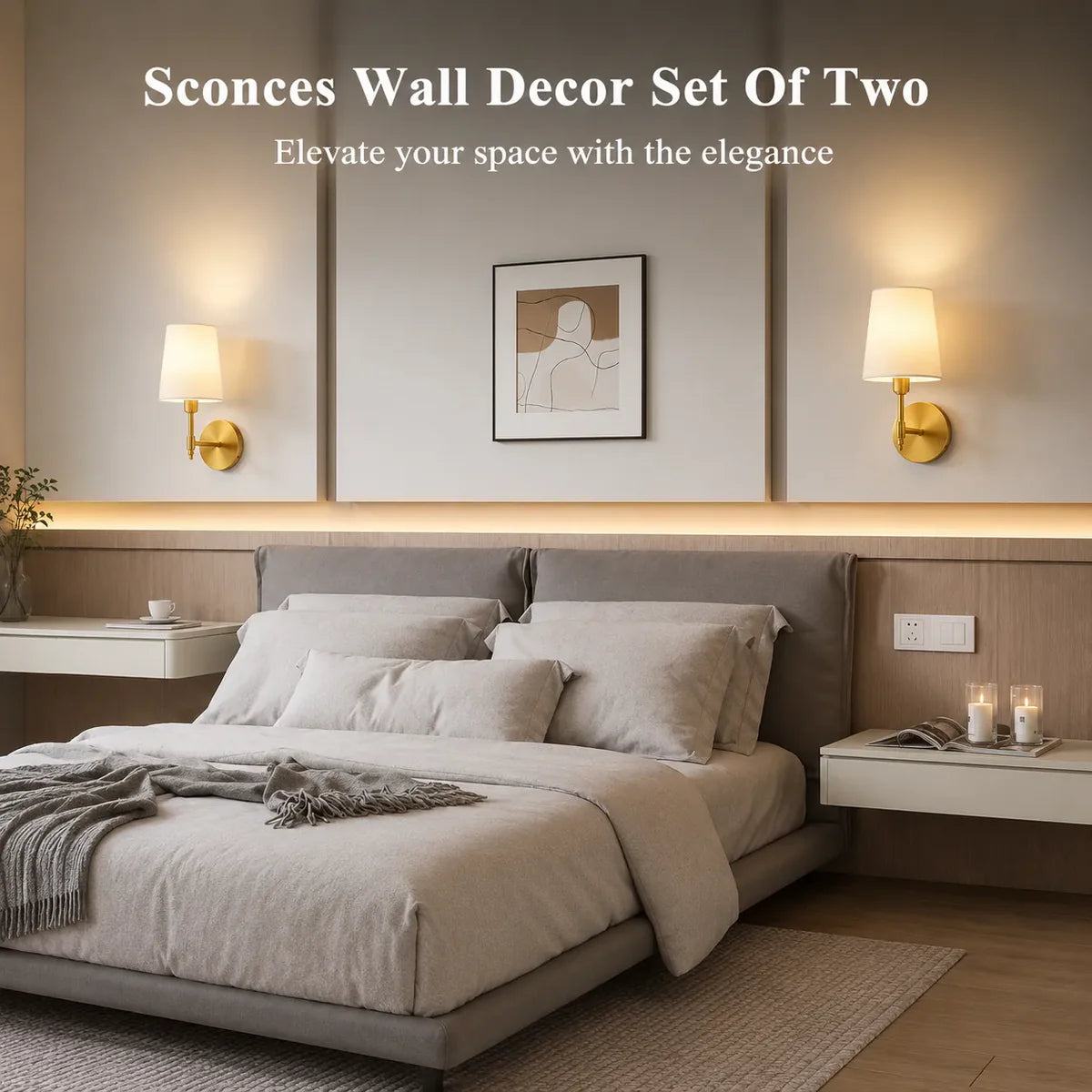 Wireless Wall Lights Elegant (Set of 2) by Vellor