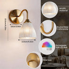 Wireless Wall Lights Fluted (Set of 2) by Vellor