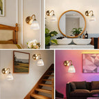 Wireless Wall Lights Fluted (Set of 2) by Vellor