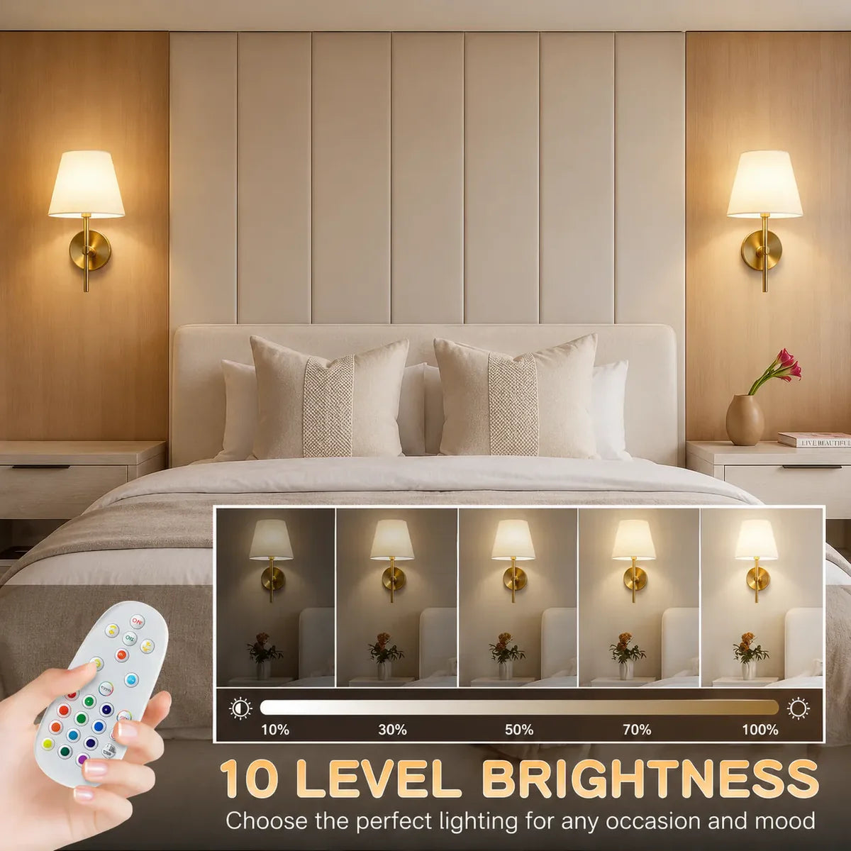Wireless Wall Lights Minimal (Set of 2) by Vellor