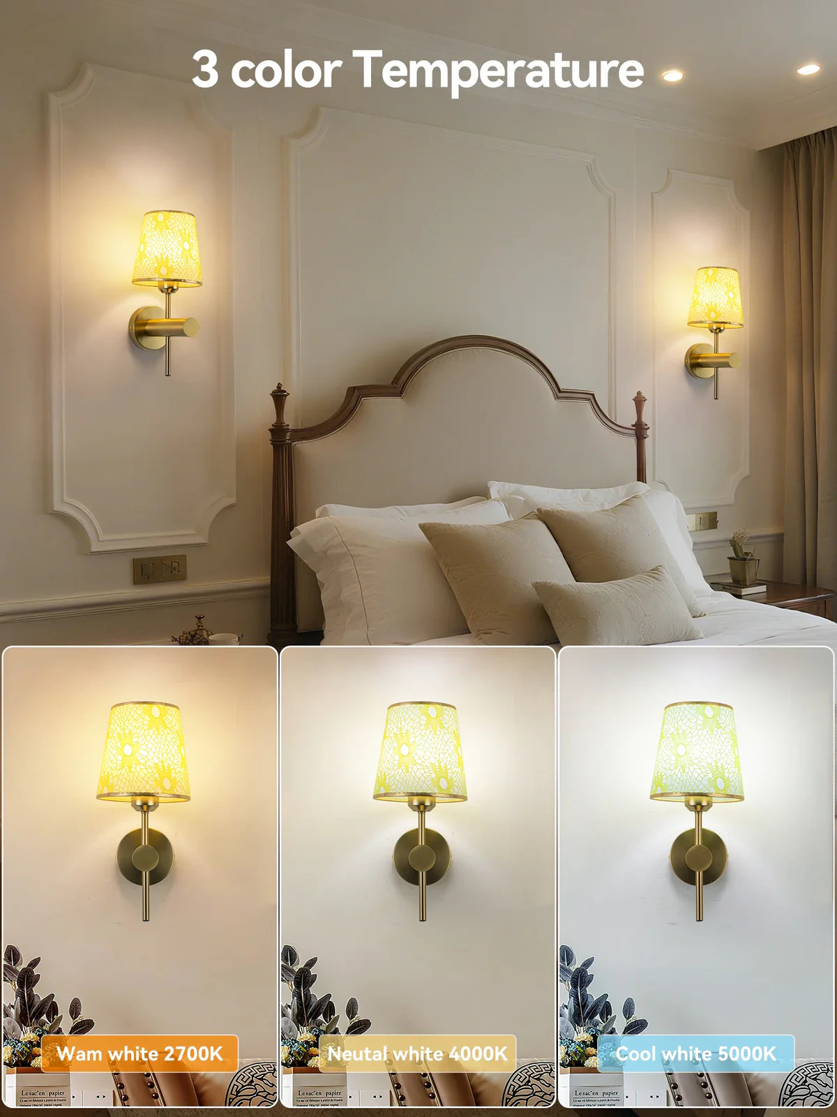 Wireless Wall Lights Mosaic (Set of 2) by Vellor