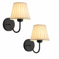 Wireless Wall Lights Pleated Curved (Set of 2) by Vellor