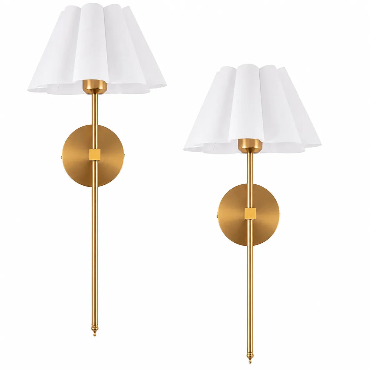 Wireless Wall Lights Pleated (Set of 2) by Vellor
