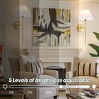 Wireless Wall Lights Pleated (Set of 2) by Vellor