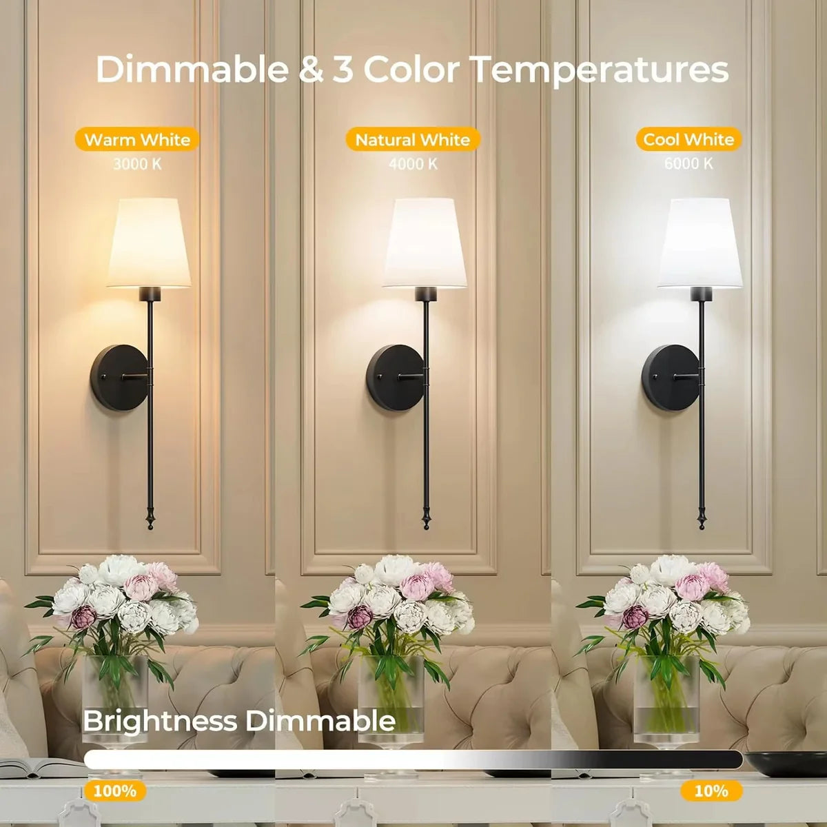 Wireless Wall Lights Tall (Set of 2) by Vellor